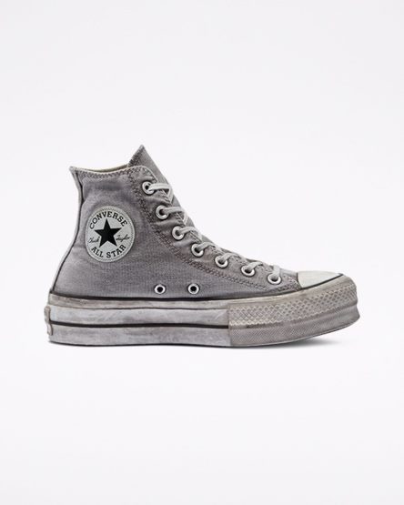 Topanky Na Platforme Converse Chuck Taylor All Star Lift Smoked Platene Vysoke Panske Siva Biele | SK ZWDFQ7